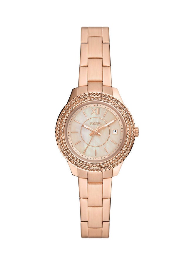 Women's Analog Round Shape Stainless Steel Wrist Watch - ES5136 - 30 mm
