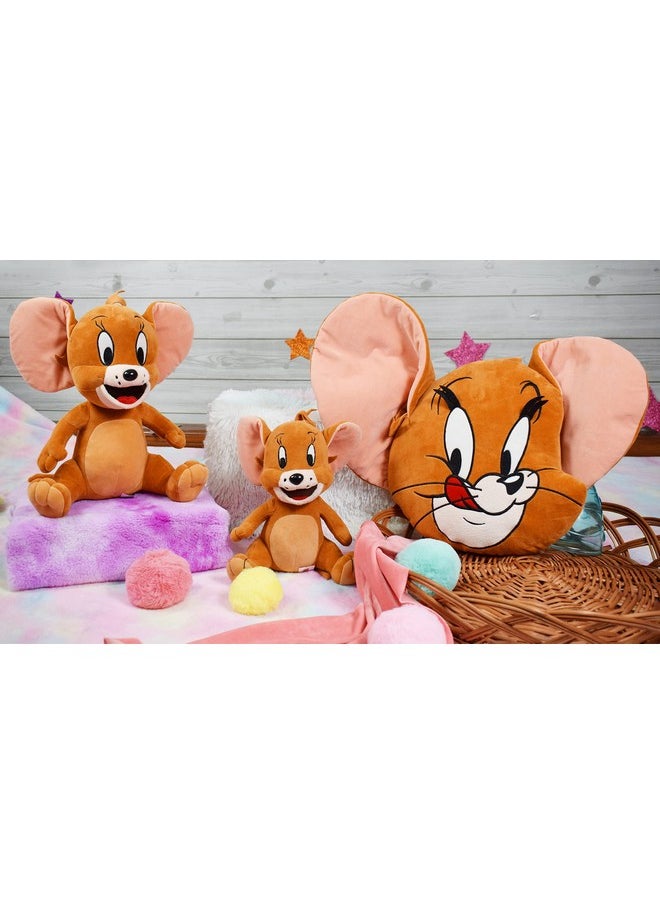 Brown Plush Stuffed Cute Licensed Sitting Jerry Soft Toy - 25Cm