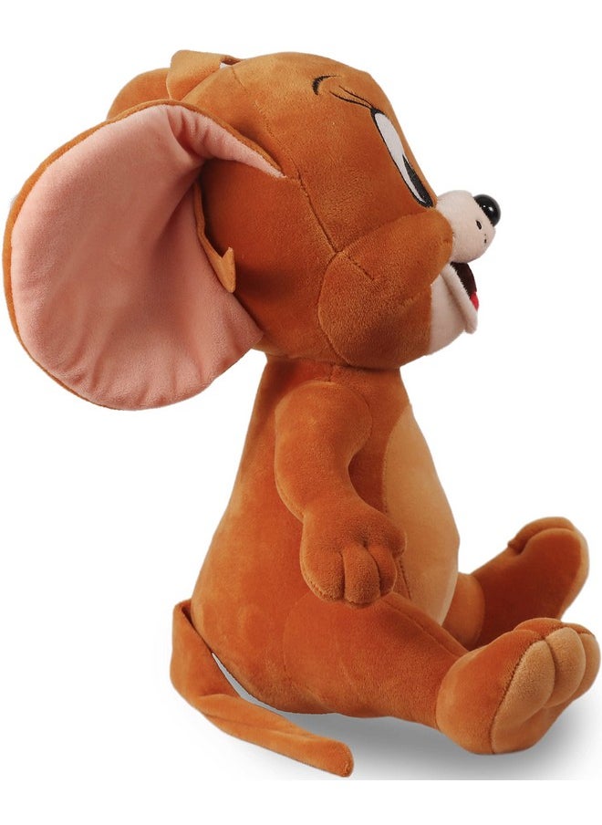 Brown Plush Stuffed Cute Licensed Sitting Jerry Soft Toy - 25Cm