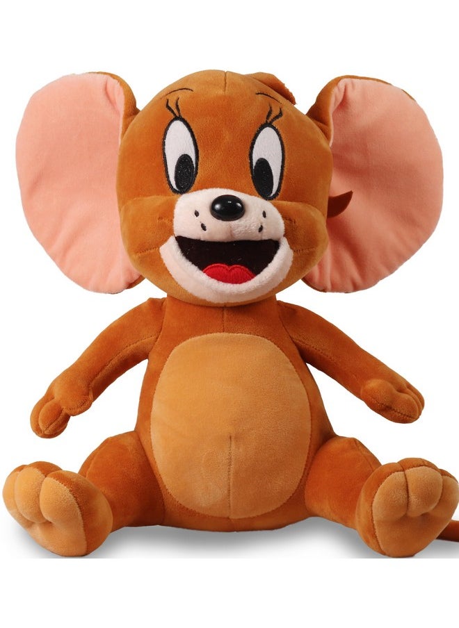 Brown Plush Stuffed Cute Licensed Sitting Jerry Soft Toy - 25Cm