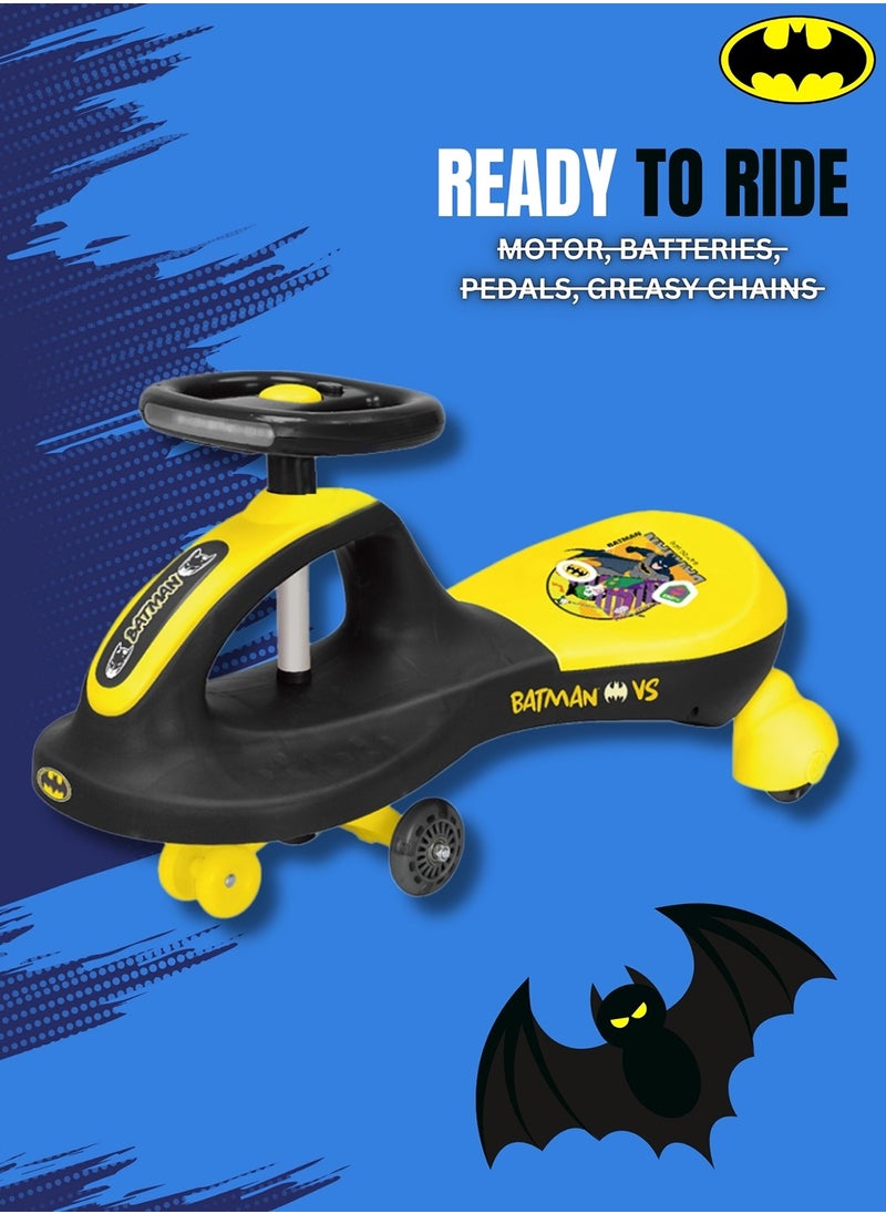 Batman Plasma Swing Car for Ages 3+ Years (Black/Yellow)