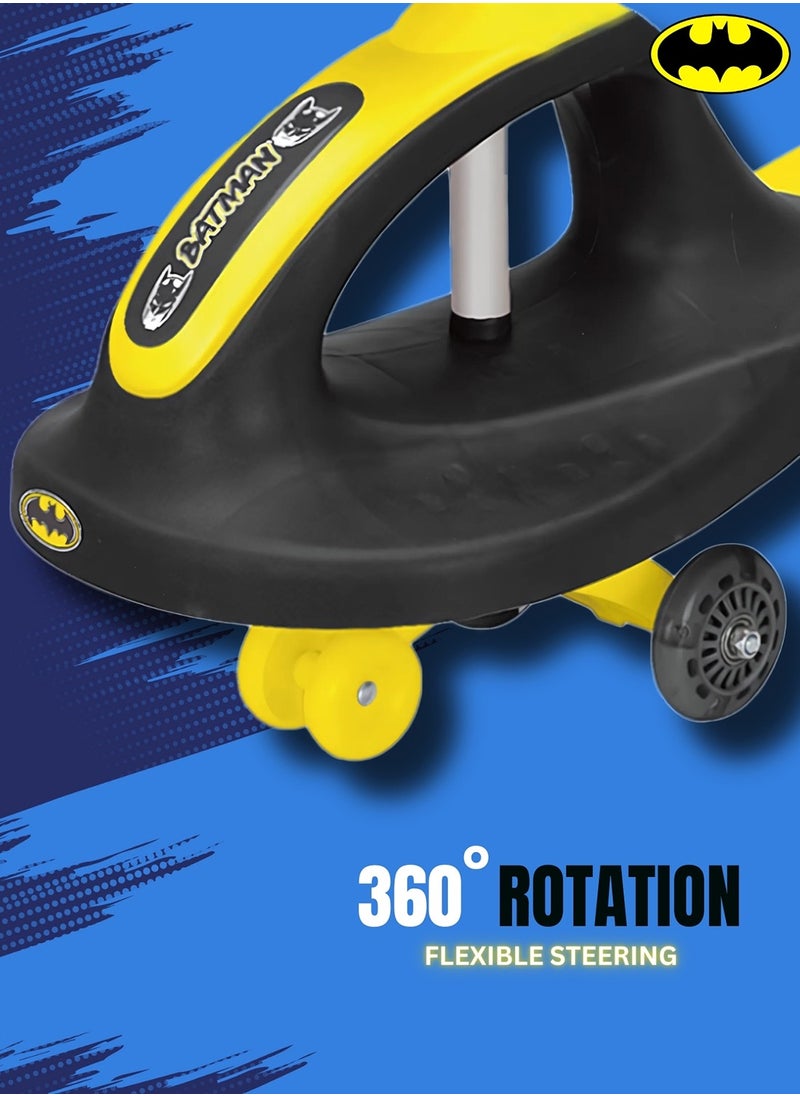 Batman Plasma Swing Car for Ages 3+ Years (Black/Yellow)