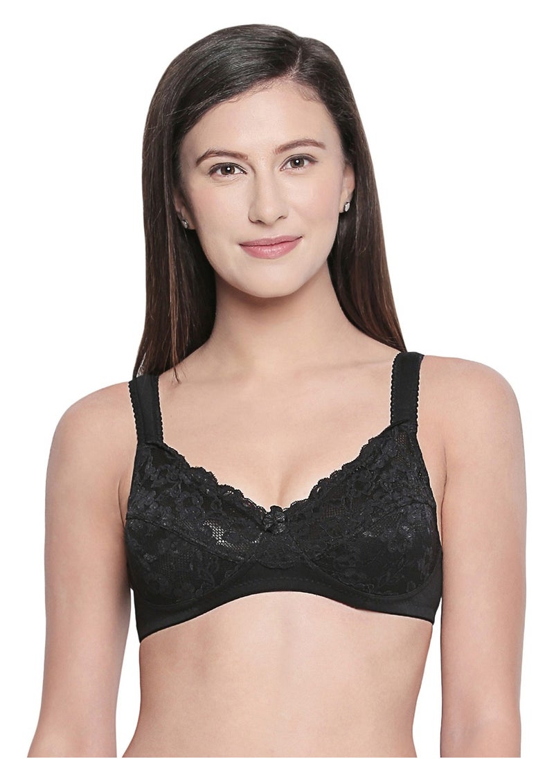 Ladies net padded with designer straps Bra- Pack of 1 (CUP-B & C)