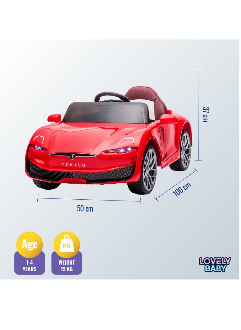 Lovely Baby LB 1060L Kids Battery Operated Ride-On Car with Remote, for Kids Ages 1-4 - Pink