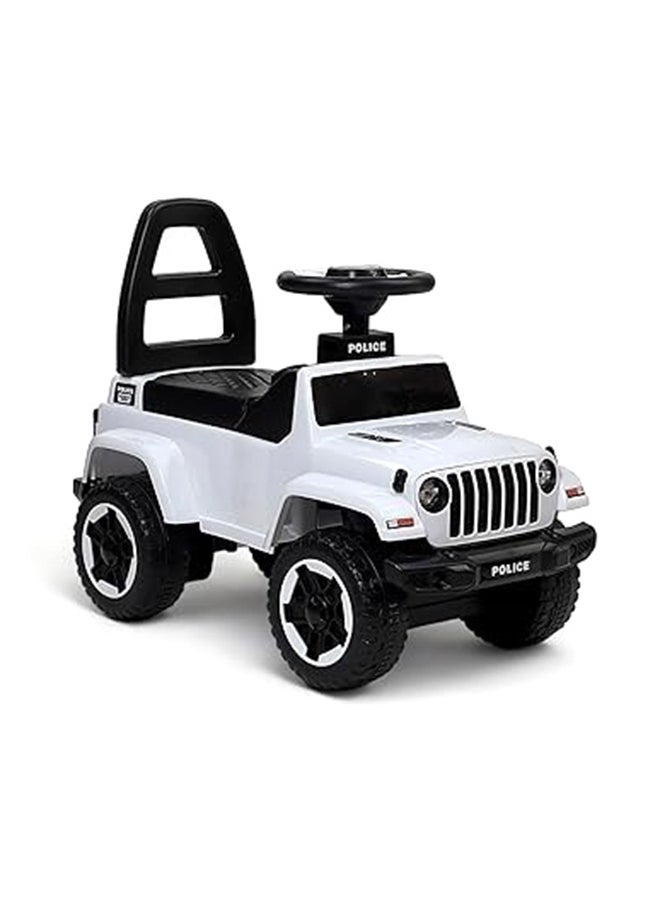 Ride on Car for Kids, Ride on Kids Car with Music & Lights, Kids Ride On Push Car Jeep, Push Car for Toddlers With Under Seat Storage, Kids Toy Car Suitable for Children, White