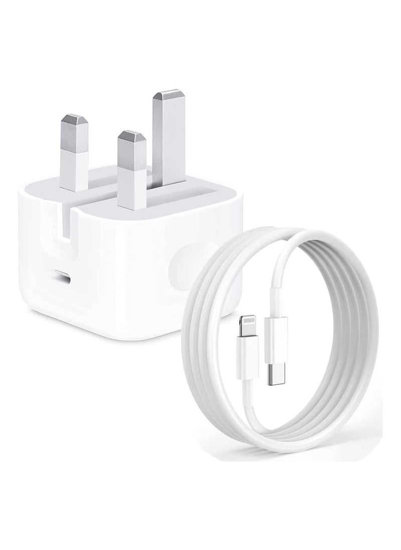 20W USB C Wall Fast Charger with 2m USB C to Lightning Cable 【Apple MFi Certified】Compatible with iPhone 14/14 Pro/14 Pro Max/13/12/SE2020/11/XR/XS Max/X/iPad, ect…