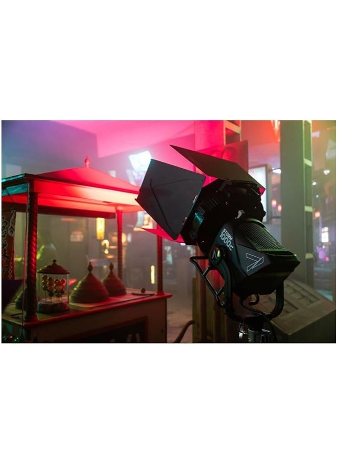 Aputure Storm 1000c Point-Source Fixture with Wide Hyper Reflector, Blair-CG LED Chipset, and ProLock Locking Accessory Mount (Black)