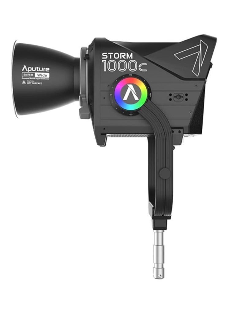 Aputure Storm 1000c Point-Source Fixture with Wide Hyper Reflector, Blair-CG LED Chipset, and ProLock Locking Accessory Mount (Black)