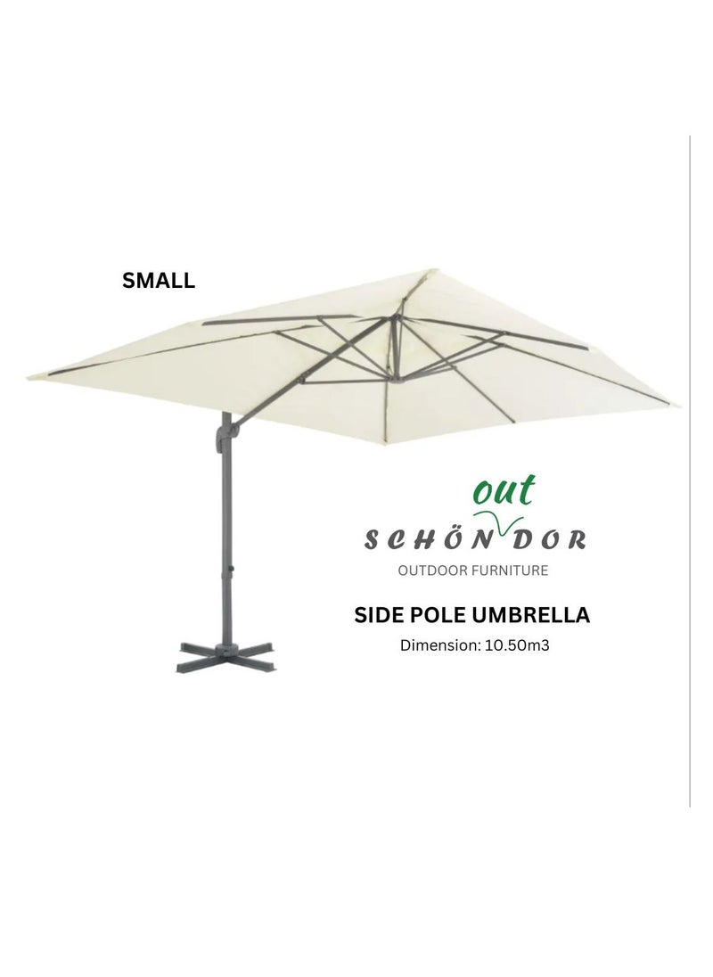 Outdoor Umbrella | Side Pole | White | Perfect For Outdoor Area | Best Quality Products