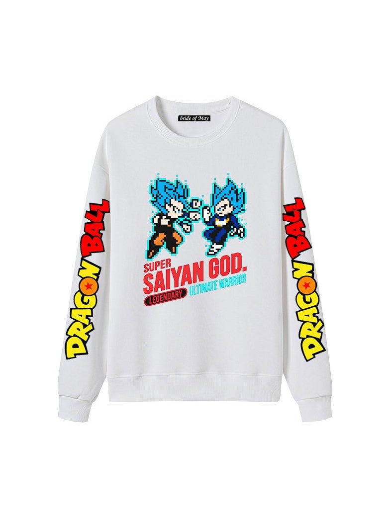Autumn Dragon Ball Long Sleeve Round Neck Hoodie