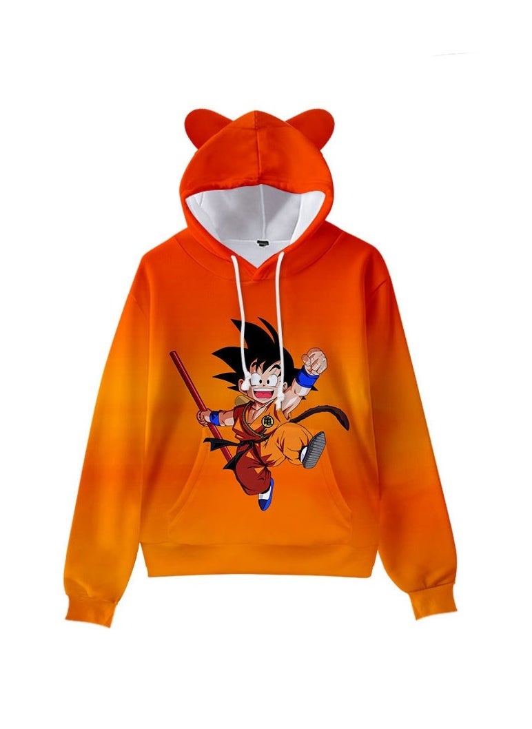 New Dragon Ball Printed Children's Cat Ear Hoodie