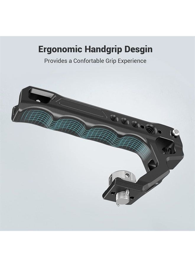 SmallRig Ergonomic Handle with Locating Holes for ARRI, Anti-Off Designed Cold Shoe Adapter - 2165