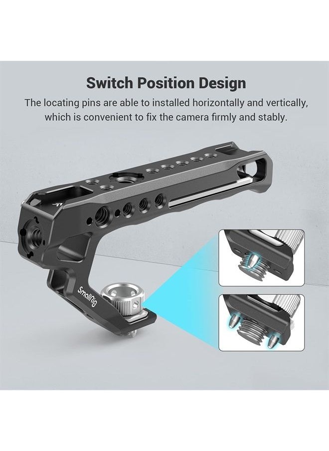 SmallRig Ergonomic Handle with Locating Holes for ARRI, Anti-Off Designed Cold Shoe Adapter - 2165