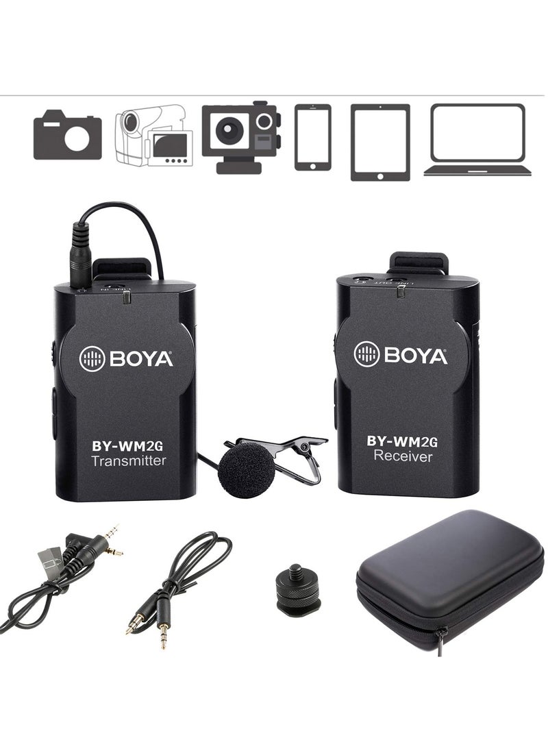 Microphone System Dual Channel Wireless Boya By-WM2G pro-Black