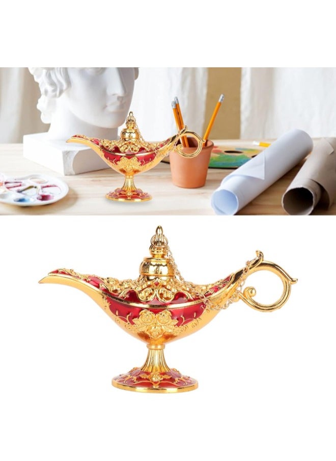 Legend Wishing Light, Genie Lamp, Decor Genie Light, Props Decoration Gold and Red for Home Party Wedding Table Decoration for Home Party Wedding Table Decoration Gift