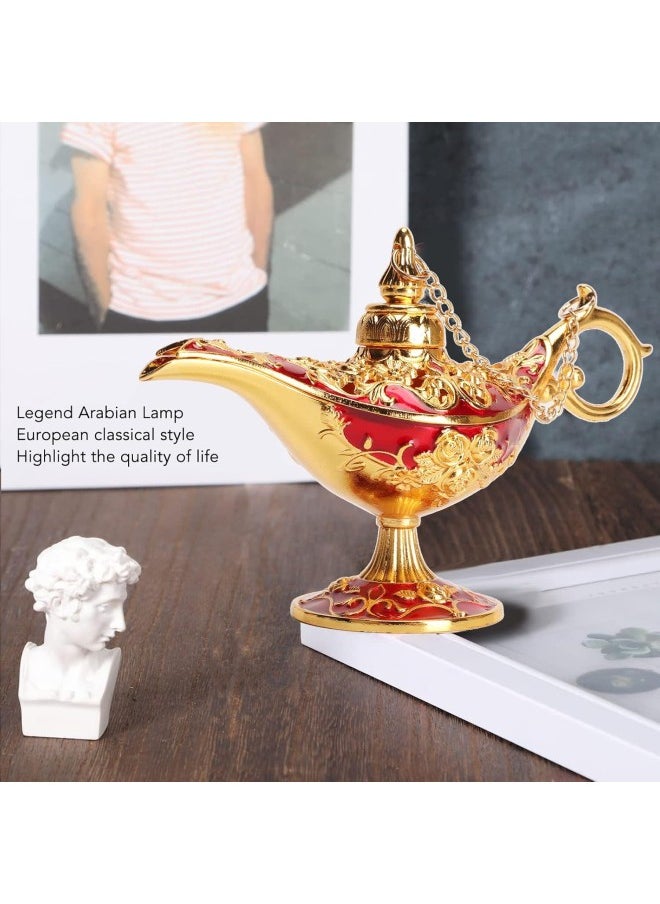 Legend Wishing Light, Genie Lamp, Decor Genie Light, Props Decoration Gold and Red for Home Party Wedding Table Decoration for Home Party Wedding Table Decoration Gift