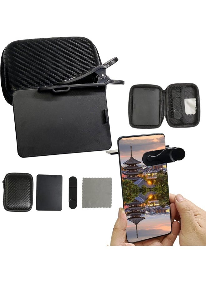 2023 New Smartphone Camera Mirror Reflection Clip Kit, Cell Phone Lens Attachments (Black)