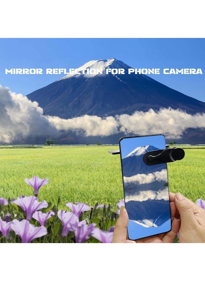 2023 New Smartphone Camera Mirror Reflection Clip Kit, Cell Phone Lens Attachments (Black)