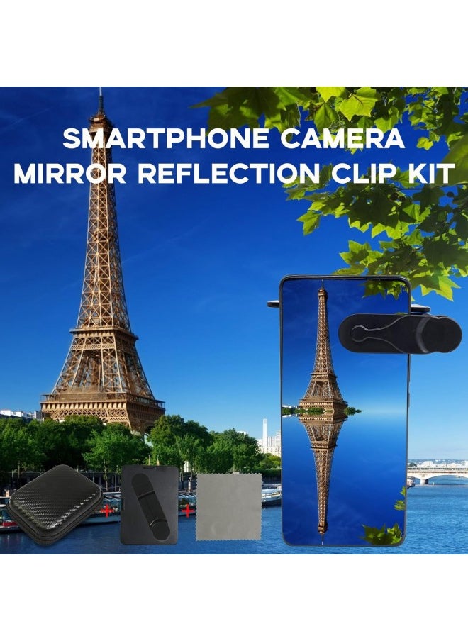 2023 New Smartphone Camera Mirror Reflection Clip Kit, Cell Phone Lens Attachments (Black)