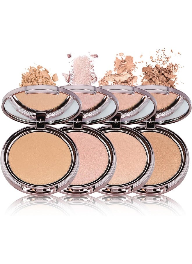 Usa.Glow Highlighter Blusher Illuminating Powder. Pearlescent Shimmer, Velvet Finish. Controls Oil, Lightweight, Buildable. -Bronze