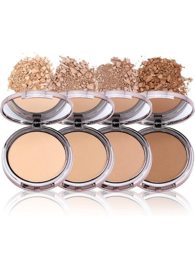 Usa. 2-In1 Compact Face Pressed Powder & Contour Bronzer. Weightless, Buildable Coverage. Velvet Finish. -Light