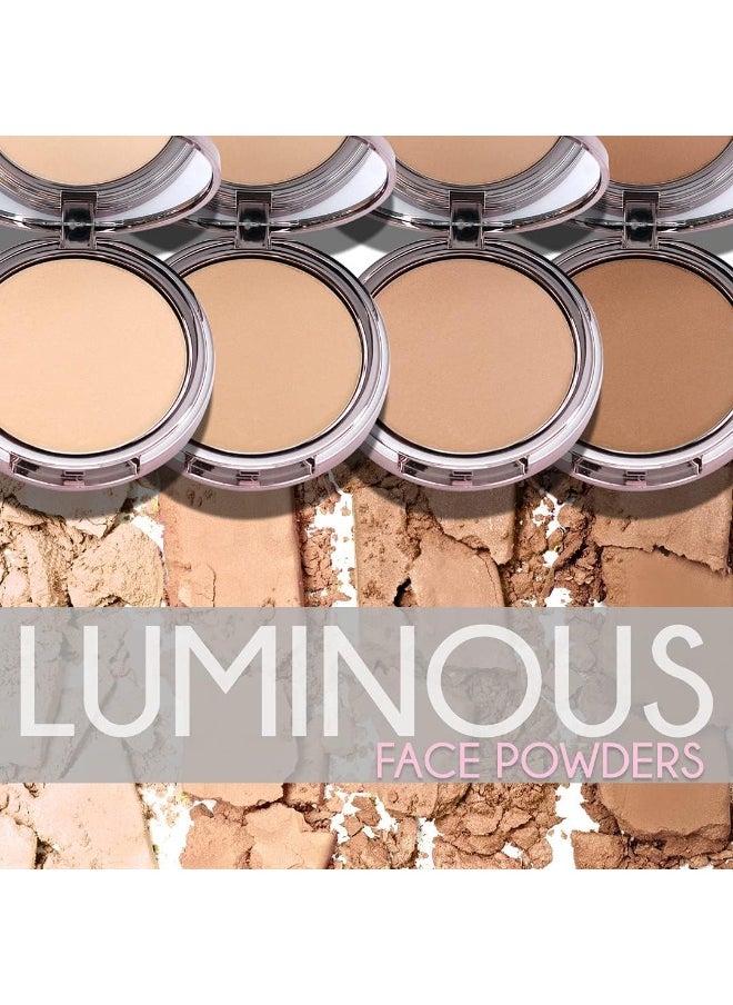 Usa. 2-In1 Compact Face Pressed Powder & Contour Bronzer. Weightless, Buildable Coverage. Velvet Finish. -Light