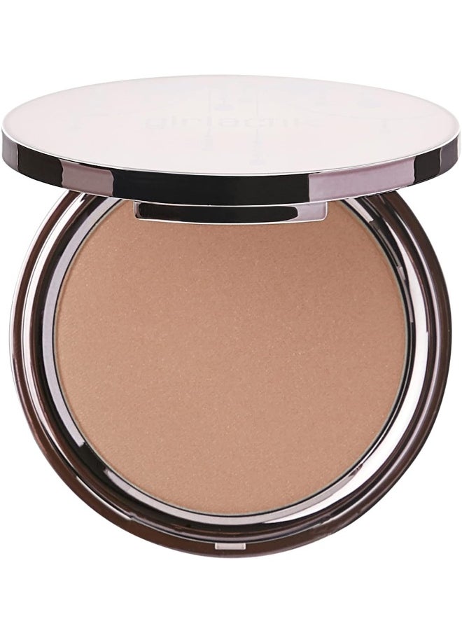 Usa. 2-In1 Compact Face Pressed Powder & Contour Bronzer. Weightless, Buildable Coverage. Velvet Finish. -Medium