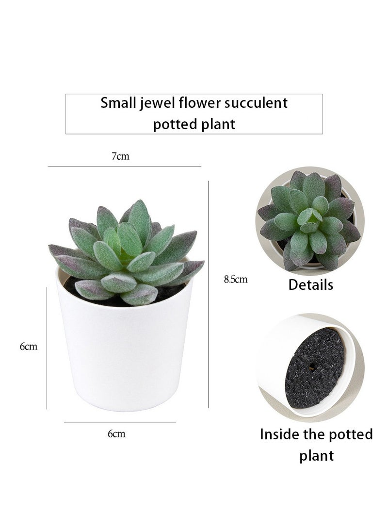 6Pcs Artificial Succulents, Fake Succulents Decoration, Imitation Succulents, Suitable for Home and Office, Imitation Succulents, Artificial Potted Plants