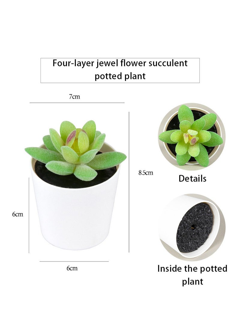 6Pcs Artificial Succulents, Fake Succulents Decoration, Imitation Succulents, Suitable for Home and Office, Imitation Succulents, Artificial Potted Plants