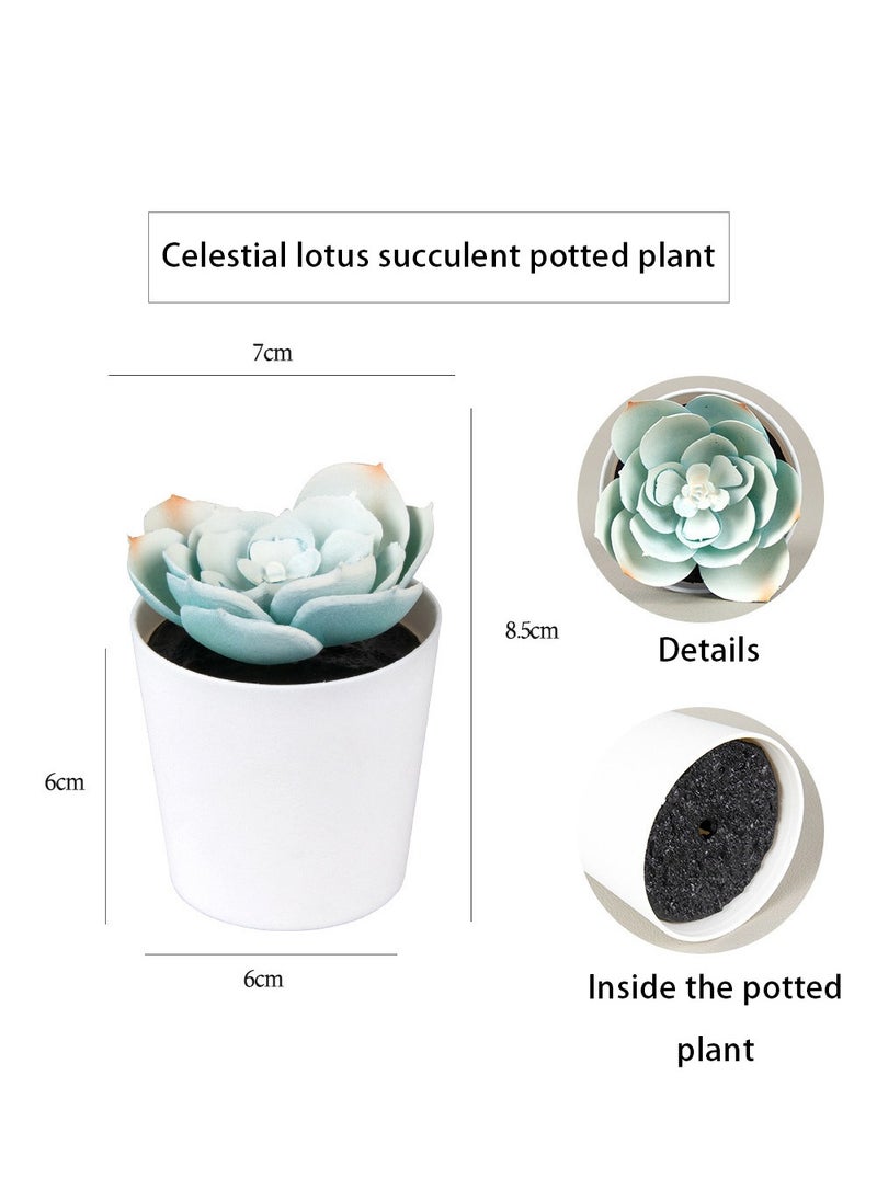 6Pcs Artificial Succulents, Fake Succulents Decoration, Imitation Succulents, Suitable for Home and Office, Imitation Succulents, Artificial Potted Plants