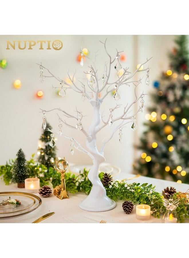 Artificial Trees Decorative Trees: 2 Pcs White Twig Trees 22.8In Tall Halloween Decorations Wedding Centerpiece For Tables Fake Easter Tree For Christmas Thanksgiving Birthday Party Decor