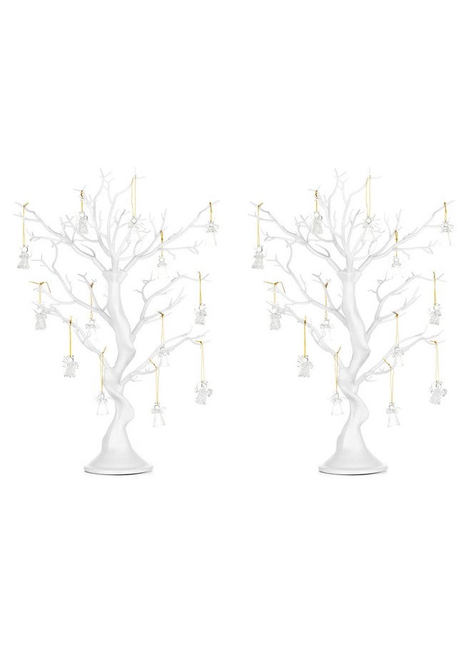 Artificial Trees Decorative Trees: 2 Pcs White Twig Trees 22.8In Tall Halloween Decorations Wedding Centerpiece For Tables Fake Easter Tree For Christmas Thanksgiving Birthday Party Decor