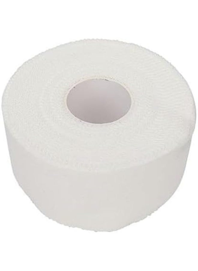 Flexible Waterproof Athletic Tape - Easy Tear and Strong Sports Injury Tape for Wrists Toes & More - Cotton Blend White (3.8cm x 13.7m)