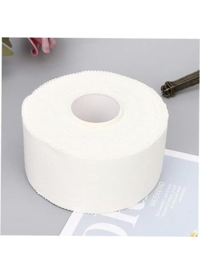 Flexible Waterproof Athletic Tape - Easy Tear and Strong Sports Injury Tape for Wrists Toes & More - Cotton Blend White (3.8cm x 13.7m)