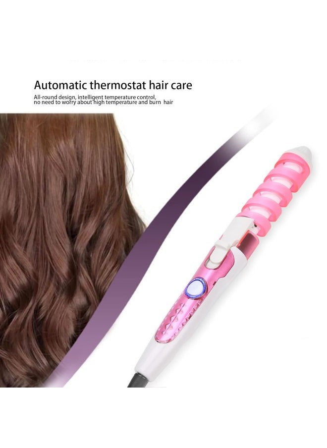 Hair Waver,Electric Hair Curling Wand Spiral Hair Curler Hair Crimper Curling Iron Hairstyling Tool Home Curling Iron 110\u2011240V Professional Portable Hair Salon Spiral Curl Ceramic(US)