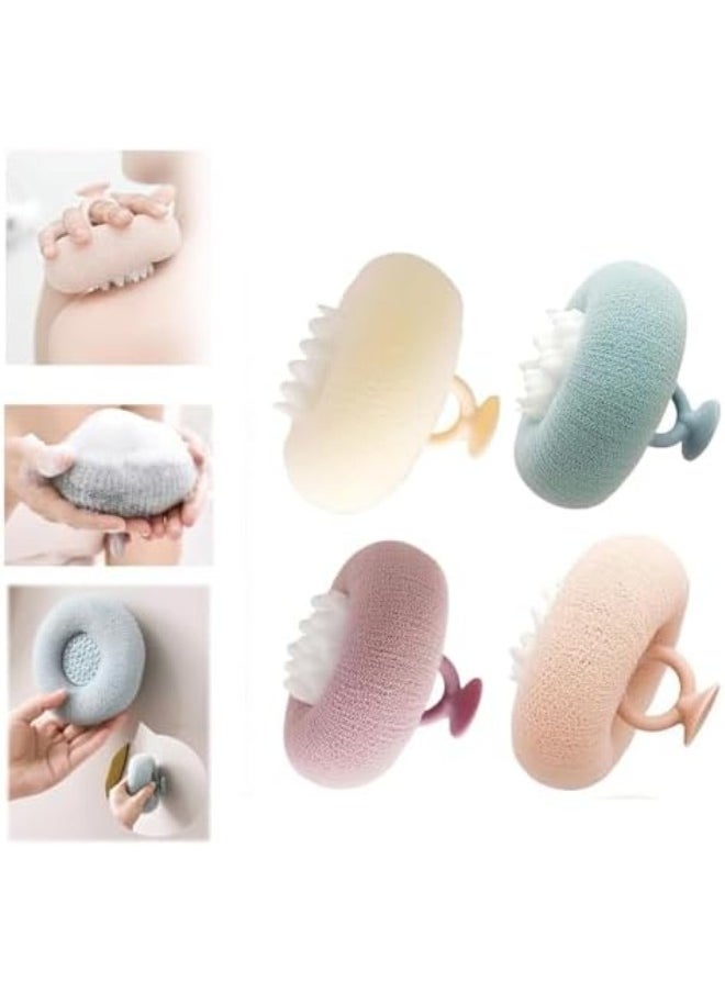 2024 New Upgrade 2-in-1 Sunflower Bath Ball,Bath Sponge,Shower Ball,Super Soft Sunflower Suction Cup Bath Ball (4pcs)