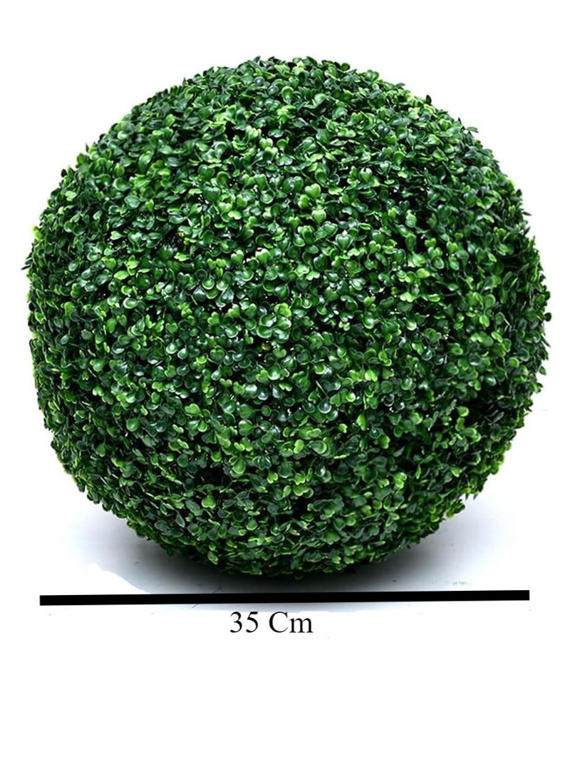 TOMSUN 45 Cm Artificial Boxwood Topiary Ball for Outdoors Grass Balls for Home Garden Wedding Party Decoration Environmental UV Protected Faux Boxwood Decorative Ball