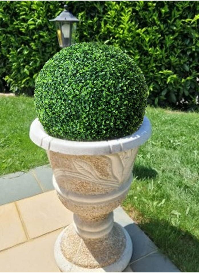 TOMSUN 45 Cm Artificial Boxwood Topiary Ball for Outdoors Grass Balls for Home Garden Wedding Party Decoration Environmental UV Protected Faux Boxwood Decorative Ball