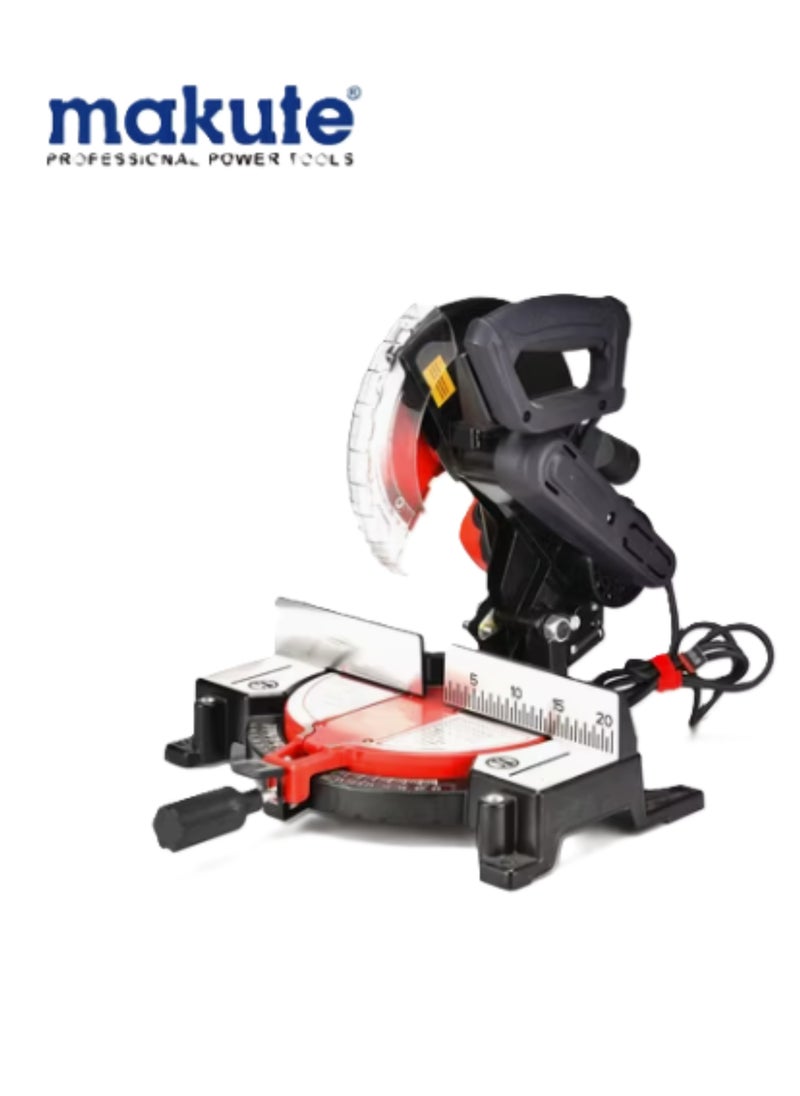 255mm Miter Saw  with 1800W Adjustable Cutting Angles 6000RPM Dual Bevel Lock Bevel Adjustment for cutting both wood and metal and for More MS005