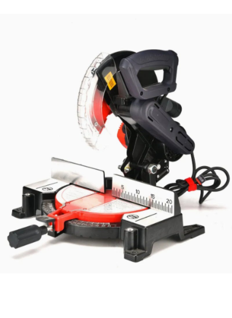 Miter Saw, 255mm Blade, 1800W Motor, Dual Bevel 0°-45°, Fixed Type, 6000 RPM, Ergonomic Handle, Dust Bag Included, MS005