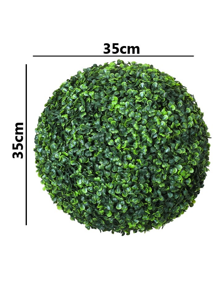 Artificial Topiary Ball Indoor Outdoor Fake Boxwood Plant Decorative Balls 35x35cm Green