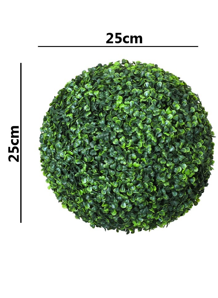 Artificial Topiary Ball Indoor Outdoor Fake Boxwood Plant Decorative Balls Faux Plants Garden Spheres Artificial Grass Dome Ball Plants Grass Ball Artificial Leaf Topiary Ball