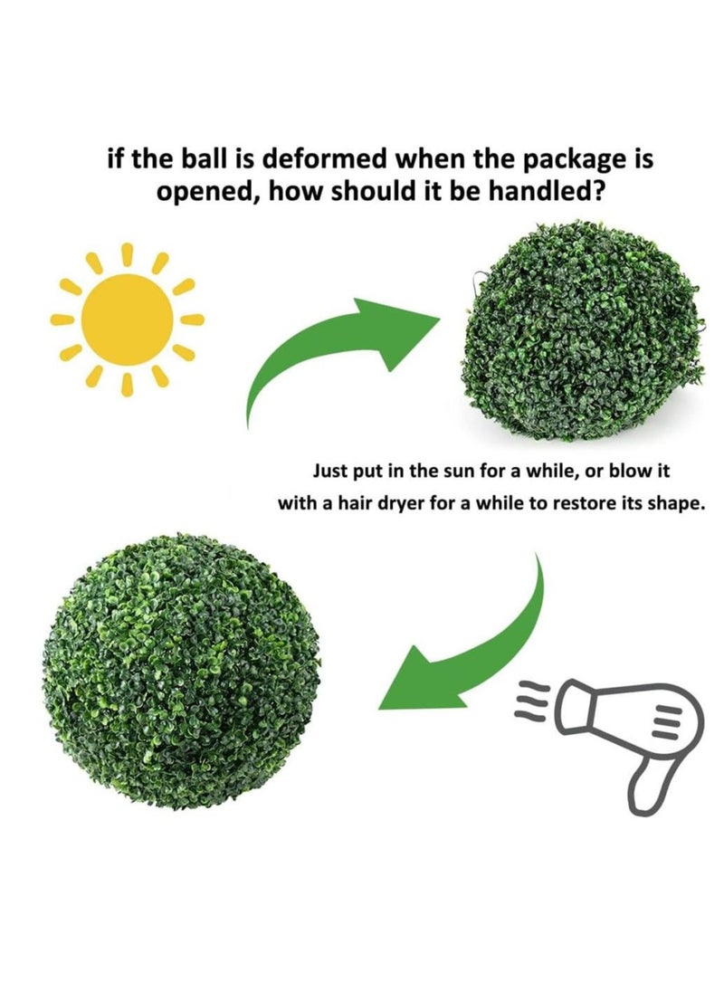 FFD Lifelike Artificial Topiary Grass Balls for Timeless Home, Hotel, and Mall Décor - Perfect for Indoor & Outdoor Beauty, Weddings