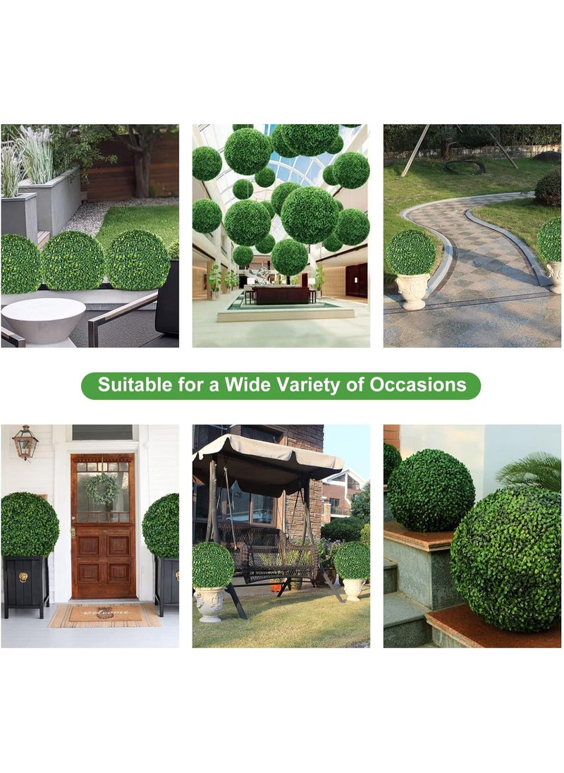 Hometaste Artificial Grass Ball Boxwood Topiary Ball Green Plastic Plant Ball To Decorate Indoor,Outdoor Events,Weddings And Home Garden, Shopping Mall Lifelike Faux Boxwood Plant Ball (35 Cm)