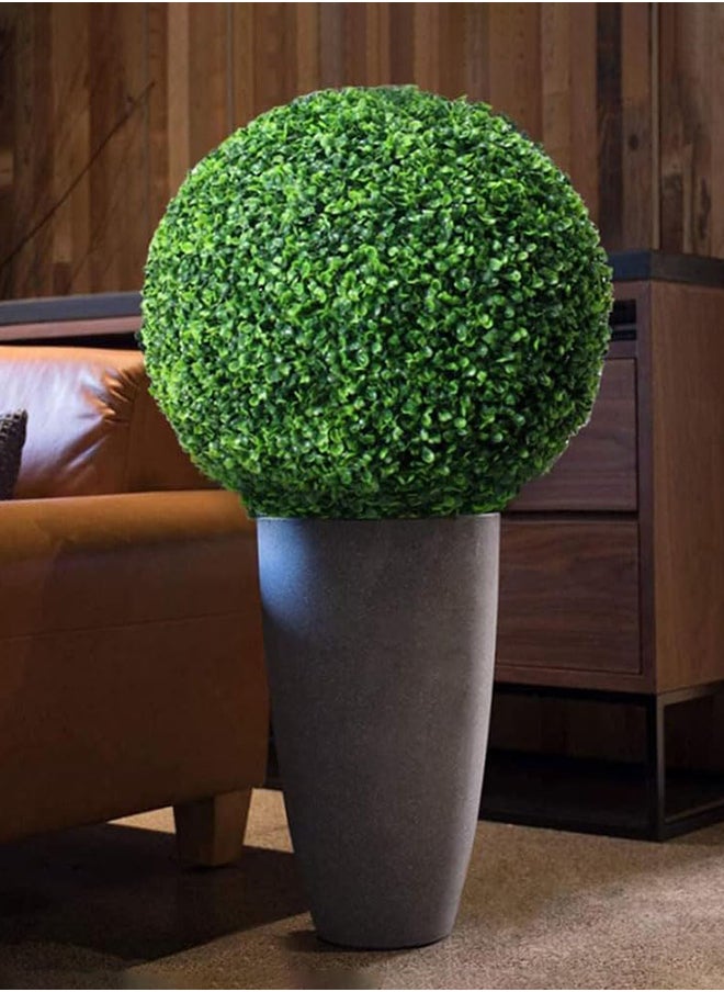 Hometaste Artificial Grass Ball Boxwood Topiary Ball Green Plastic Plant Ball To Decorate Indoor,Outdoor Events,Weddings And Home Garden, Shopping Mall Lifelike Faux Boxwood Plant Ball (35 Cm)