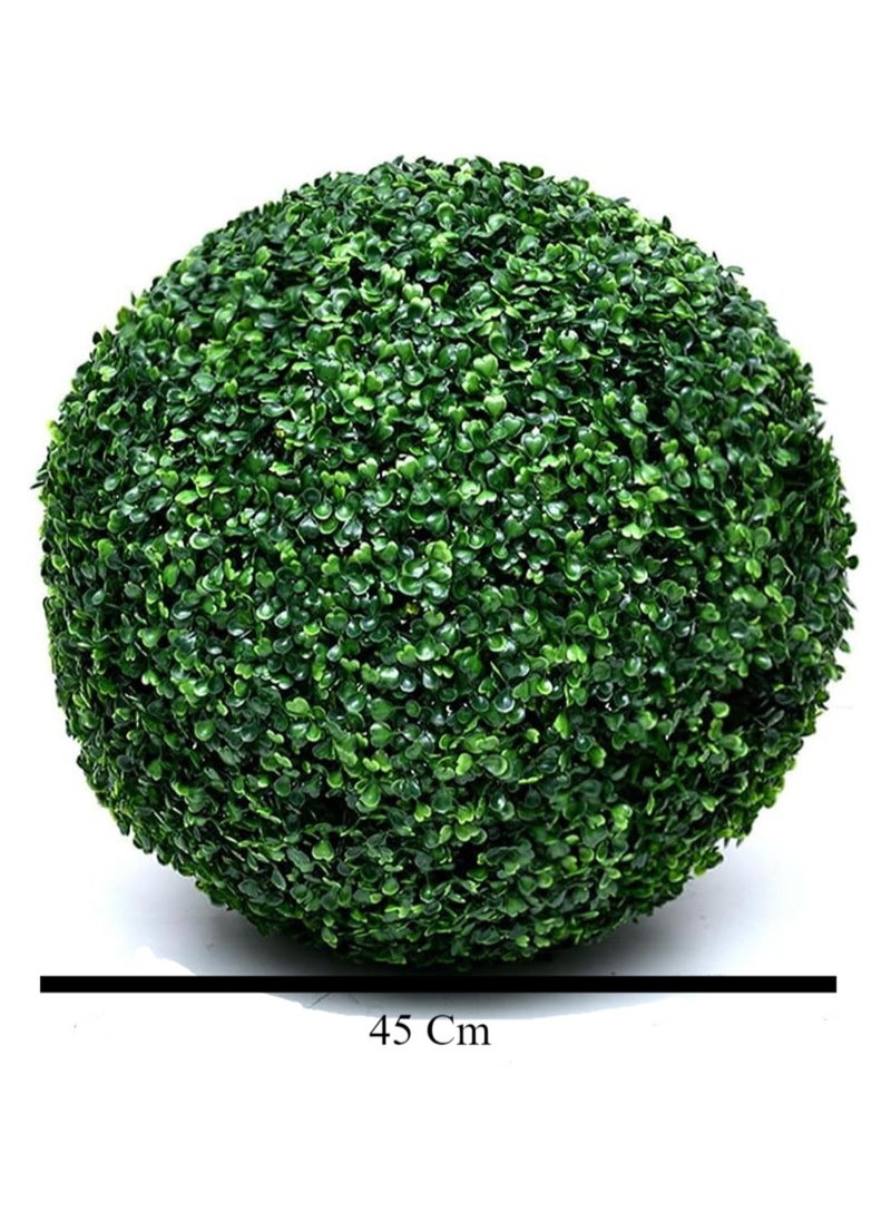 Hometaste Green Elegance Life Like Boxwood Topiary Balls Perfect Decor For Home Hotel And Mall Ambiance Indoors And Outdoors Ideal For Weddings Christmas And More! (45Cm)