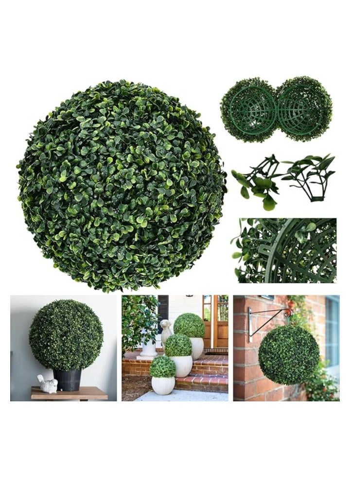 Hometaste Green Elegance Life Like Boxwood Topiary Balls Perfect Decor For Home Hotel And Mall Ambiance Indoors And Outdoors Ideal For Weddings Christmas And More! (45Cm)