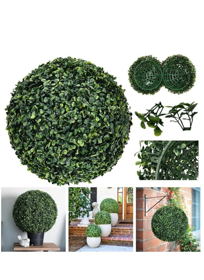 Hometaste Elegance Lifelike Artificial Topiary Grass Balls For Chic Home, Hotel And Mall Decor - Ideal For Indoor And Outdoor Elegance, Weddings, Christmas, And Beyond (Medium_35Cm)