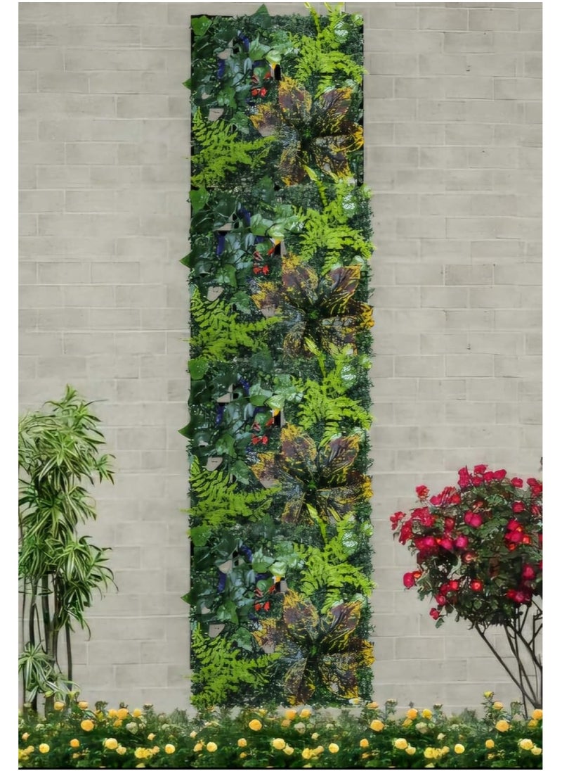 Artificial Wall Grass Panels Multicolour 100x50cm