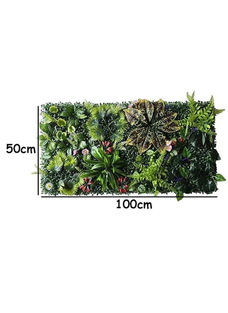 Artificial Wall Grass Panels Multicolour 100x50cm